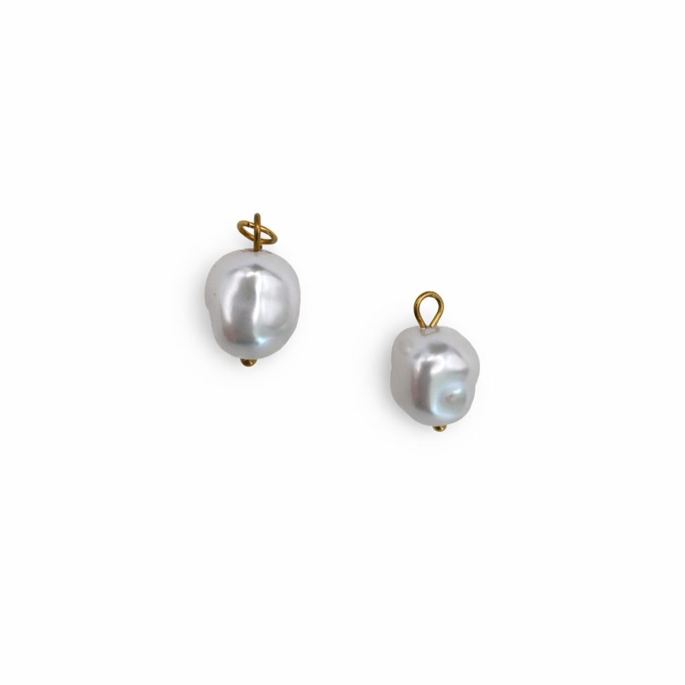 Faux Pearl Charm | Stainless Steel